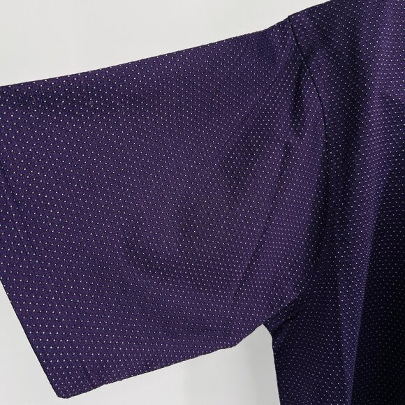 Alan Flusser Golf Performance Mens Size XXL Purple Polo Shirt Mini Dots NWOT - Picture 6 of 10